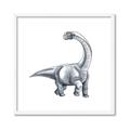 Picture of Gray Dino V _GroupedProduct_Square_Mini_ _GroupedProduct_Square_Framed_Matted_