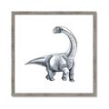 Picture of Gray Dino V _GroupedProduct_Square_Mini_ _GroupedProduct_Square_Framed_Matted_