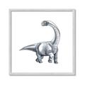 Picture of Gray Dino V _GroupedProduct_Square_Mini_ _GroupedProduct_Square_Framed_Matted_