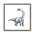 Picture of Gray Dino V _GroupedProduct_Square_Mini_ _GroupedProduct_Square_Framed_Matted_