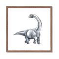 Picture of Gray Dino V _GroupedProduct_Square_Mini_ _GroupedProduct_Square_Framed_Matted_