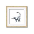 Picture of Gray Dino V _GroupedProduct_Square_Mini_ _GroupedProduct_Square_Framed_Matted_