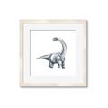 Picture of Gray Dino V _GroupedProduct_Square_Mini_ _GroupedProduct_Square_Framed_Matted_