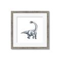 Picture of Gray Dino V _GroupedProduct_Square_Mini_ _GroupedProduct_Square_Framed_Matted_
