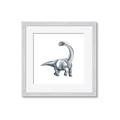 Picture of Gray Dino V _GroupedProduct_Square_Mini_ _GroupedProduct_Square_Framed_Matted_