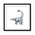 Picture of Gray Dino V _GroupedProduct_Square_Mini_ _GroupedProduct_Square_Framed_Matted_