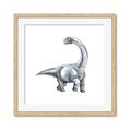 Picture of Gray Dino V _GroupedProduct_Square_Mini_ _GroupedProduct_Square_Framed_Matted_