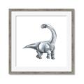 Picture of Gray Dino V _GroupedProduct_Square_Mini_ _GroupedProduct_Square_Framed_Matted_
