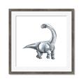 Picture of Gray Dino V _GroupedProduct_Square_Mini_ _GroupedProduct_Square_Framed_Matted_