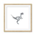 Picture of Gray Dino VI _GroupedProduct_Square_Mini_ _GroupedProduct_Square_Framed_Matted_