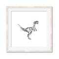 Picture of Gray Dino VI _GroupedProduct_Square_Mini_ _GroupedProduct_Square_Framed_Matted_