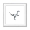 Picture of Gray Dino VI _GroupedProduct_Square_Mini_ _GroupedProduct_Square_Framed_Matted_