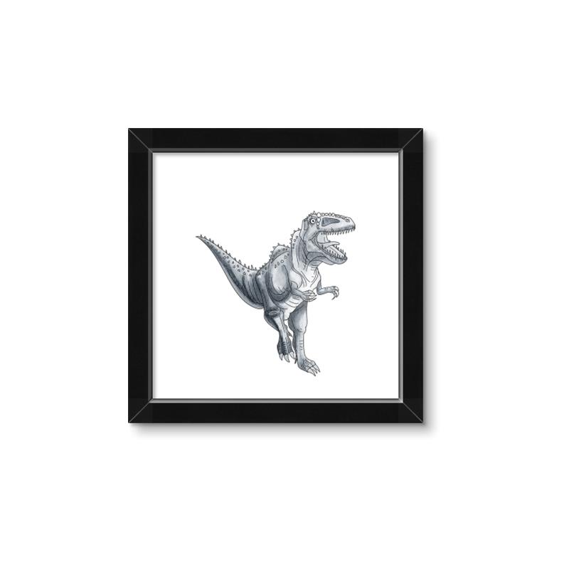 Picture of Gray Dino VII _GroupedProduct_Square_Mini_ _GroupedProduct_Square_Framed_Matted_