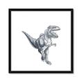 Picture of Gray Dino VII _GroupedProduct_Square_Mini_ _GroupedProduct_Square_Framed_Matted_