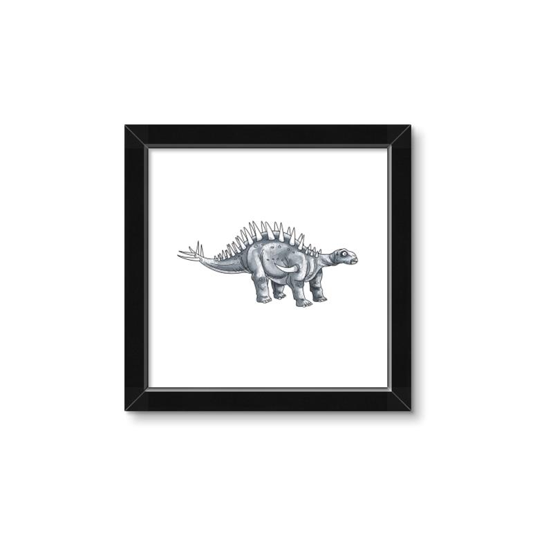 Picture of Gray Dino X _GroupedProduct_Square_Mini_ _GroupedProduct_Square_Framed_Matted_