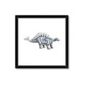 Picture of Gray Dino X _GroupedProduct_Square_Mini_ _GroupedProduct_Square_Framed_Matted_