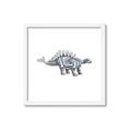 Picture of Gray Dino X _GroupedProduct_Square_Mini_ _GroupedProduct_Square_Framed_Matted_