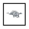 Picture of Gray Dino X _GroupedProduct_Square_Mini_ _GroupedProduct_Square_Framed_Matted_