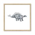Picture of Gray Dino X _GroupedProduct_Square_Mini_ _GroupedProduct_Square_Framed_Matted_