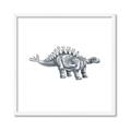 Picture of Gray Dino X _GroupedProduct_Square_Mini_ _GroupedProduct_Square_Framed_Matted_