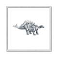 Picture of Gray Dino X _GroupedProduct_Square_Mini_ _GroupedProduct_Square_Framed_Matted_