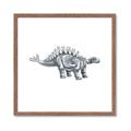 Picture of Gray Dino X _GroupedProduct_Square_Mini_ _GroupedProduct_Square_Framed_Matted_