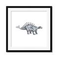 Picture of Gray Dino X _GroupedProduct_Square_Mini_ _GroupedProduct_Square_Framed_Matted_
