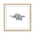 Picture of Gray Dino X _GroupedProduct_Square_Mini_ _GroupedProduct_Square_Framed_Matted_