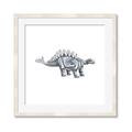 Picture of Gray Dino X _GroupedProduct_Square_Mini_ _GroupedProduct_Square_Framed_Matted_