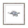 Picture of Gray Dino X _GroupedProduct_Square_Mini_ _GroupedProduct_Square_Framed_Matted_
