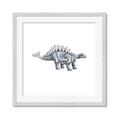 Picture of Gray Dino X _GroupedProduct_Square_Mini_ _GroupedProduct_Square_Framed_Matted_