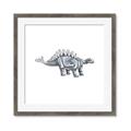 Picture of Gray Dino X _GroupedProduct_Square_Mini_ _GroupedProduct_Square_Framed_Matted_