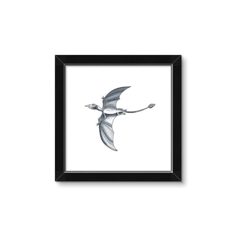Picture of Gray Dino XI _GroupedProduct_Square_Mini_ _GroupedProduct_Square_Framed_Matted_