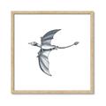 Picture of Gray Dino XI _GroupedProduct_Square_Mini_ _GroupedProduct_Square_Framed_Matted_