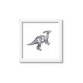 Picture of Gray Dino XII _GroupedProduct_Square_Mini_ _GroupedProduct_Square_Framed_Matted_