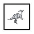 Picture of Gray Dino XII _GroupedProduct_Square_Mini_ _GroupedProduct_Square_Framed_Matted_