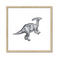 Picture of Gray Dino XII _GroupedProduct_Square_Mini_ _GroupedProduct_Square_Framed_Matted_