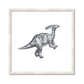 Picture of Gray Dino XII _GroupedProduct_Square_Mini_ _GroupedProduct_Square_Framed_Matted_