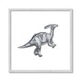 Picture of Gray Dino XII _GroupedProduct_Square_Mini_ _GroupedProduct_Square_Framed_Matted_