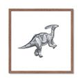 Picture of Gray Dino XII _GroupedProduct_Square_Mini_ _GroupedProduct_Square_Framed_Matted_