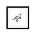 Picture of Gray Dino XII _GroupedProduct_Square_Mini_ _GroupedProduct_Square_Framed_Matted_