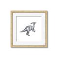 Picture of Gray Dino XII _GroupedProduct_Square_Mini_ _GroupedProduct_Square_Framed_Matted_