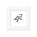 Picture of Gray Dino XII _GroupedProduct_Square_Mini_ _GroupedProduct_Square_Framed_Matted_