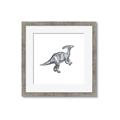 Picture of Gray Dino XII _GroupedProduct_Square_Mini_ _GroupedProduct_Square_Framed_Matted_