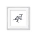 Picture of Gray Dino XII _GroupedProduct_Square_Mini_ _GroupedProduct_Square_Framed_Matted_
