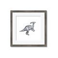 Picture of Gray Dino XII _GroupedProduct_Square_Mini_ _GroupedProduct_Square_Framed_Matted_