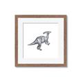 Picture of Gray Dino XII _GroupedProduct_Square_Mini_ _GroupedProduct_Square_Framed_Matted_