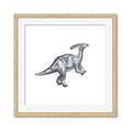 Picture of Gray Dino XII _GroupedProduct_Square_Mini_ _GroupedProduct_Square_Framed_Matted_