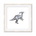 Picture of Gray Dino XII _GroupedProduct_Square_Mini_ _GroupedProduct_Square_Framed_Matted_