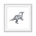 Picture of Gray Dino XII _GroupedProduct_Square_Mini_ _GroupedProduct_Square_Framed_Matted_